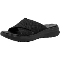 Tamaris Comfort Damen Pantoletten mit Chunky-Sohle Vegan, Schwarz (Black Uni), 3