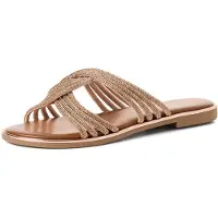 Marco Tozzi Damen Sandale weiches Feel Me Fußbett Stylisch, rosa (Rose METALLIC)