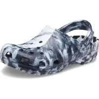 Crocs Uni Erwachsene Classic Marbled Clog Clog, White/Black, 36/37 EU