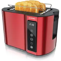 Arendo - Touch Toaster 2 Scheiben Edelstahl - Touchpanel - digital Display Restz