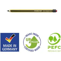 Staedtler 180M 22-1, Grafiktablett, Universal, Schwarz, Gelb, Schwarz, Holz, Hexagonal