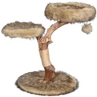 Dripio Kratzbaum Jimmy, Holz mit Jute, Plüsch, Spielball, Ø 50 cm