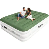 LTPRTZ Luftmatratze 2 Personen 203x152x40 cm, Luftbett Selbstaufblasend in 3 Minuten, Aufblasbare Matratze Gästebett mit Eingebauter Elektrischer Pumpe, Aufblasbares Bett für Heimgebrauch