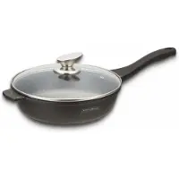 Pricenet Royalty Line RL-BDF24-M: 24cm Marmorbeschichtete Bratpfanne mit Glasdeckel