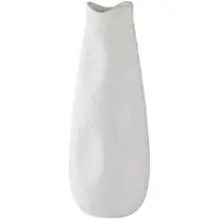 Am Design Dekovase "Tischvase aus Keramik", weiß, H:34cm Ø:13cm, Keramik, Vasen, Dekovase, Keramikvase, Dekoobjekt, Blumenvase