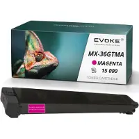 Evoke Toner-Kompatibilkartusche für den Sharp-Drucker MX36M MX-36GTMA, Magenta, 15.000 Seiten, kompatibel mit MX-2610N, MX-3110N, MX-3610N, MX-2640N und MX-3140N