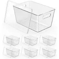 Merkloos Set aus 6 stapelbaren Aufbewahrungsboxen mit Deckel