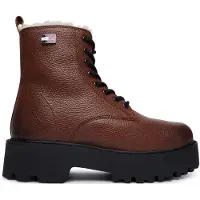 Tommy Hilfiger Winterstiefelette "TJW PLATFORM BOOTS WL" Blockabsatz, Schnürboots, Winterboots mit seitlicher Logoflag