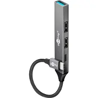 Goobay Slim 4-Port USB-Hub, USB-C auf USB-C/USB-A, 5 Gbit/s