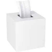 Sonstiges Kosmetiktücherbox Acryl Quadratisch mit Magnetabdeckung Weiß 14x14x14cm