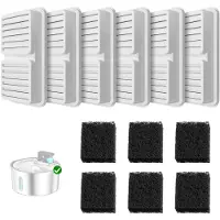 Sonstiges Ersatzfilter für Trinkbrunnen Katze 6x Aktivkohlefilter 6x Schaumstofffilter 3.2L