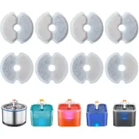 Sonstiges Katzenwasserbrunnenfilter Ersatz-Kit 8 Stück, dreifache Filtration, für 2L/2.5L Trinkbrunnen