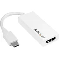 StarTech.com .com USB-C zu HDMI Adapter - 4K 60Hz - Weiß, USB Typ-C, HDMI-Ausgang, 3840 x 2160 Pixel