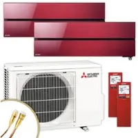 Mitsubishi Multisplit Klimaanlage | MSZ-LN | 1,8 + 2,5 kW | Ruby Red | Quick-Connect