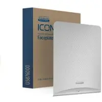 FamPro Tissue Germany GmbH Kimberly-Clark Professional ICON Blende Motiv SILBERNES MOSAIK, Frontblende in edler Metallicoptik mit geometrischen Mustern, 1 Blende für automatischen Rollenhandtuchspender