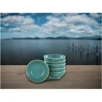 Creatable Tapas-Schale "NATURE COLLECTION", blau (aquablau), Ø:8cm, Steinzeug, Schüsseln, Tapas-Schale, Snackschale, Dipschale, Servierschale, Ø 8 cm
