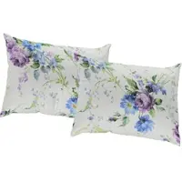 Wirth Dekokissen "MONTROSE" Gr. 2, lila (blau, violett, bedruckt gemustert), B:50cm L:50cm, Polyester, Dekokissen_Sitzkissen_Kissenhüllen, Dekokissen, Kissenhülle ohne Füllung, 2 Stück