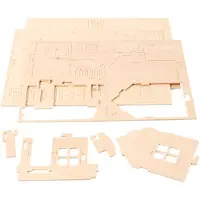 Creativ Company 3D-Holzpuzzle, Haus mit Terrasse, Größe 19x17,5x15 , Sperrholz, 1Stck