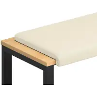 vidaXL Bankkissen Strukturiertes Samt Creme Tiefe 35 cm