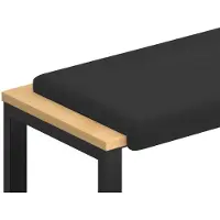 vidaXL Bankkissen Strukturiertes Samt Schwarz Tiefe 35 cm