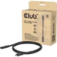 Club 3D CLUB3D USB-C 40Gbps Verlängerungskabel 1 m, 1 m, USB C, USB C, Schwarz