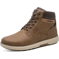 Marco Tozzi Schnürboots , Herren, Gr. 42, Textil, cognac used, Lederimitat, Schuhe Schnürboots, Herbstboots, Schnürer mit seitlichem Label