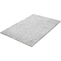 Kleine wolke Badematte "»Planta«, Badvorleger, Badezimmer Teppich", silbergrau, H:8mm, Baumwolle, Badematten, Badematte, Badteppich, Uni Farben, Streifen Design, Hoch-Tief Effekt