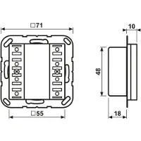 JUNG KNX Tastsensor-Modul 2f Universal A 52921 ST