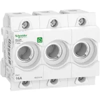 Schneider Electric Electric R9J01316 Neozed Sicherungssockel D01, 3P, 16A, 400V, DIN-Schiene