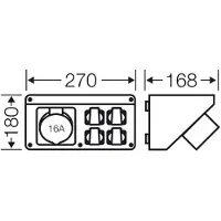 Hensel Enystar Anschlussdose WM2 1x16A 5p 400V 2x16A 2p PE - FP CB 216