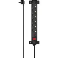 Hama 00223161, 6 AC-Ausgänge, 1,4 m, Kabelgebunden, Schwarz, 3680 W, 550 mm