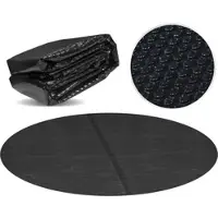 Miganeo Pool Solarfolie Ø 500 cm Deluxe rund | schwarz | 180 my | 12 mm Luftblasen