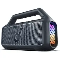 Anker Bluetooth-Lautsprecher SoundCore Boom 2 Neue Version, 80W, BassUp 2.0, Wasserdicht IPX7, RGB-Beleuchtung, Bluetooth 5.3, Schwarz