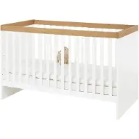 Pinolino Kinderbett Linje weiß, 144x75x88 cm, 3-fach höhenverstellbar, umbaubar zum Juniorbett & Kindersofa