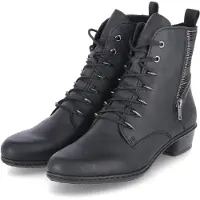 Rieker Stiefeletten Damen Kunstleder Schwarz Größe: 41