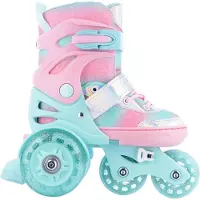 FunActiv Inlineskates Twixer Girl Größe 31-35 mit 62/80mm 82A Rollen und ABEC 7 Carbon Lagern für Freizeit & Anfänger