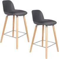 Zuiver Albert Kuip Barhocker 65 cm Dunkelgrau - 2 er Set