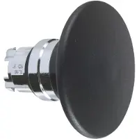 Schneider Electric Electric ZB4BR2 Pilzdrucktaster, Frontelement, Harmony XB4, Metall, 22mm, schwarz, Pilz 60mm, unbeschriftet, tastend