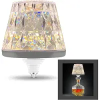 REV Akku Flaschenlampe LAMPRUSCO CRISTAL - 130 Lumen, kabellos, dimmbar – Kristall-optik