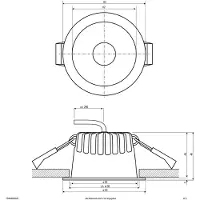 EVN C54N06090925, Einbaustrahler, Nicht austauschbare(s) Leuchtmittel, 1 Glühbirne(n), LED, 6 W, 5700 K