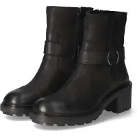 Bullboxer Damen Biker Boots Schwarz Leder Größe: 37