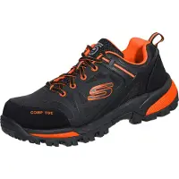 SKECHERS Arbeitsschuh "Pending" Gr. 39,5, schwarz (schwarz, rot), 39,5, Obermaterial: 100% Rindsleder Leather cow., Schuhe, Arbeitsschuh