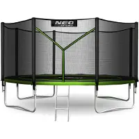 SuperMerchantEU Gartentrampolin 12ft/374cm mit Außennetz und Leiter