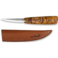 Roselli Carving knife RIR112 Carbon Steel, Curly birch, Holzschnitzmesser