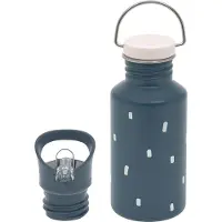 Lassig Trinkflasche LÄSSIG "Happy Prints, Midnight Blue", Kinder, Gr. 500ml, blau (midnightblau), Edelstahl, Trinkflaschen Trinkflasche