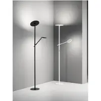 FABAS LUCE LED-Stehleuchte Regina mit Lesearm, 2fl, schwarz