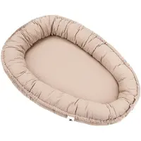 Julius Zöllner Kuschelnest JULIUS ZÖLLNER "NIDO, Musselin sand", beige (sand), Obermaterial: 100% Baumwolle. Füllung: 100% Polyester, Bettnestchen, Kuschelnest, Made in Germany