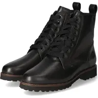 Sioux Damen Stiefeletten/ Schnürstiefeletten MEREDITH Schwarz Glattleder Größe: 51/2
