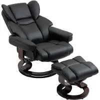 HOMCOM Relaxsessel mit Hocker drehbarer Ruhesessel TV-Sessel mit Liegefunktion