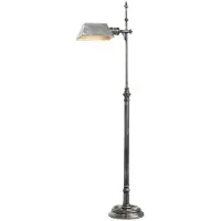 Casa Padrino Luxus Stehleuchte Antik Silber 21,5 x 20,5 x H. 130 cm - Antikstil Möbel